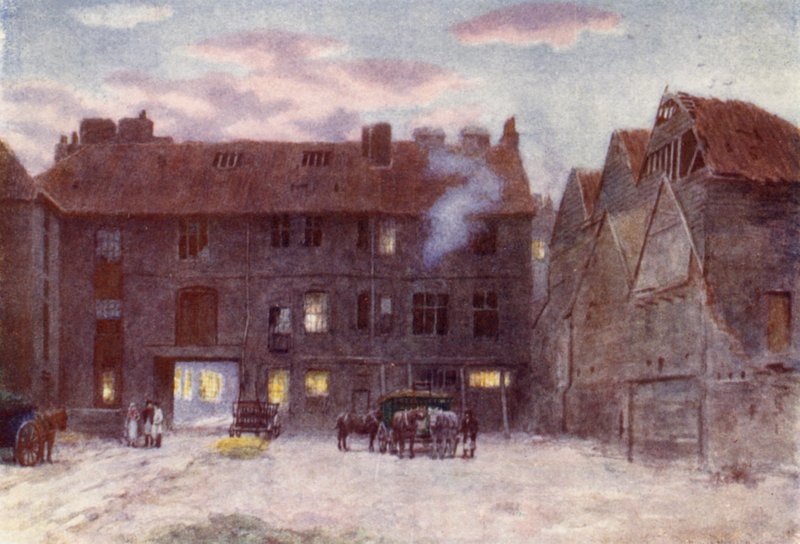Rückseite des White Hart Inn, Southwark, 1884 von Philip Norman