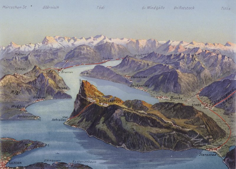 Bürgenstock und Vierwaldstättersee von Photographer Swiss