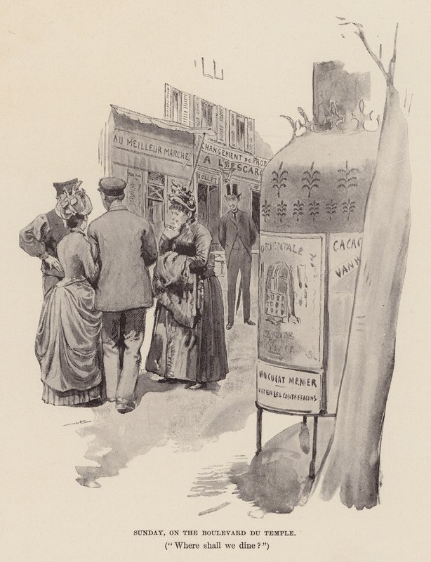 Sonntag, am Boulevard du Temple von Pierre Georges Jeanniot