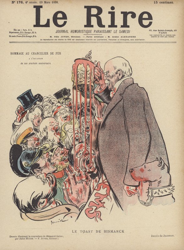 Der Toast von Bismarck, Illustration für Le Rire von Pierre Georges Jeanniot