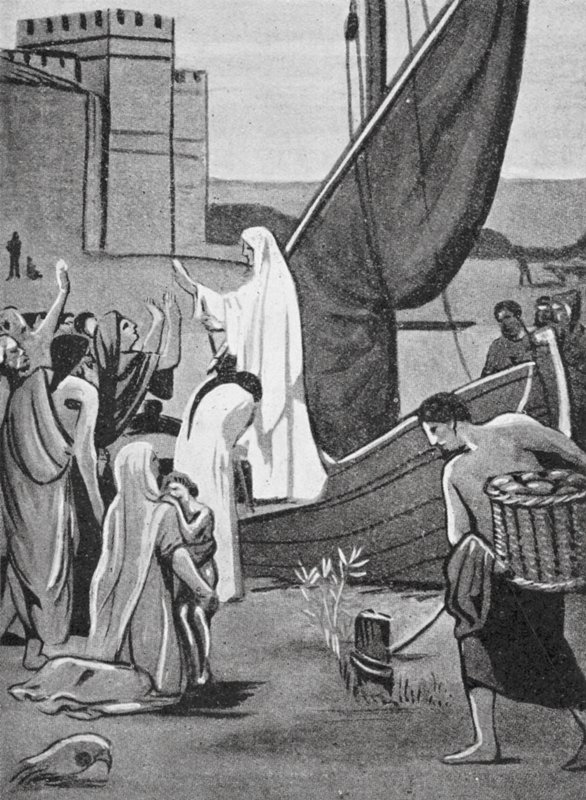 St. Genevieve bringt Vorräte nach Paris von Pierre Puvis de Chavannes
