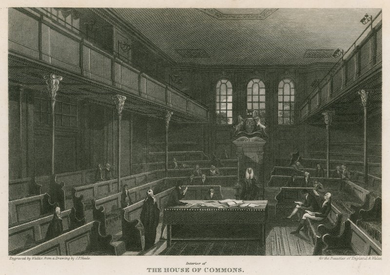 Innenraum des House of Commons, Westminster, London von Pieter Jansz. Quast