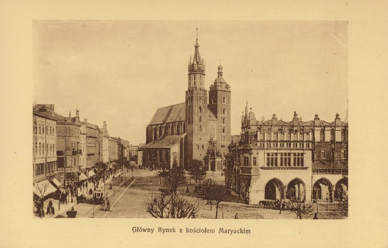Krakau: Hauptmarkt mit Marienkirche von Polish Photographer