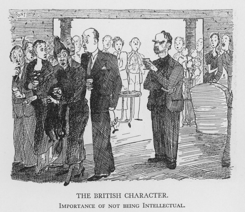 Der britische Charakter, Bedeutung davon, nicht intellektuell zu sein von Pont