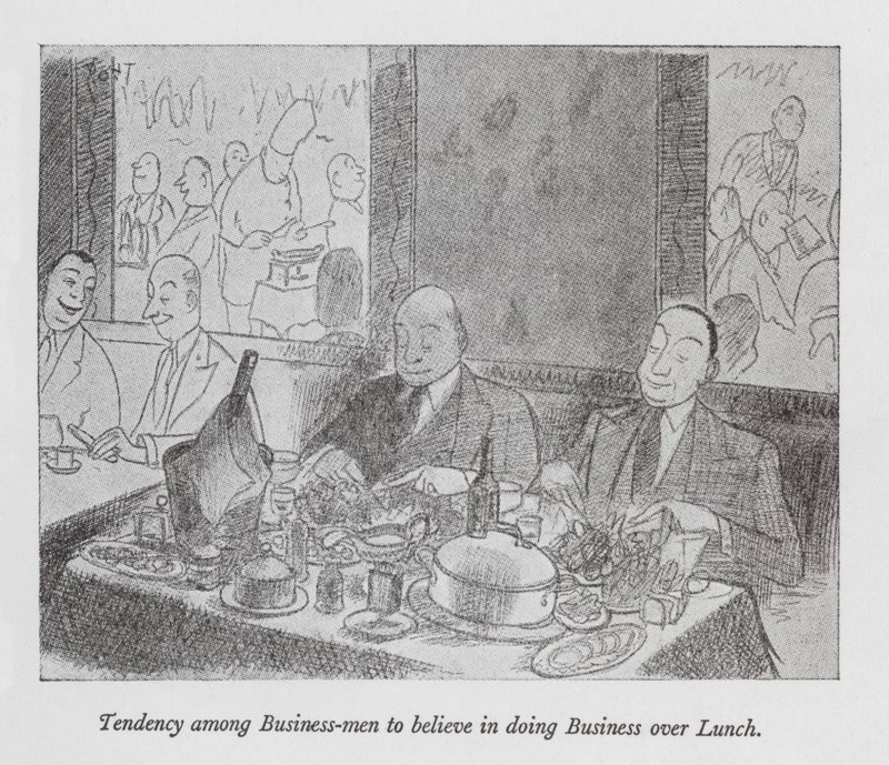 Tendenz unter Geschäftsleuten, Geschäfte beim Mittagessen zu machen von Pont (1908 40)