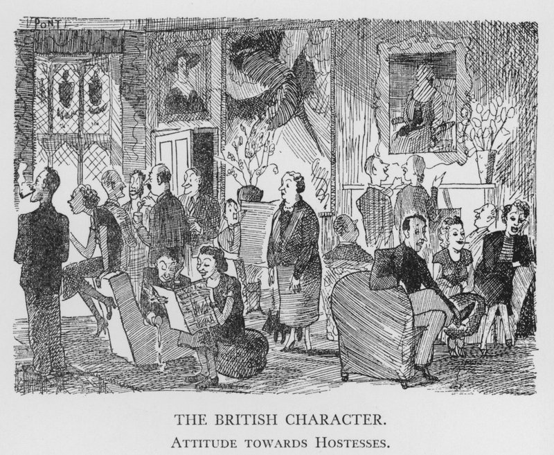 Der britische Charakter, Einstellung gegenüber Gastgeberinnen von Pont