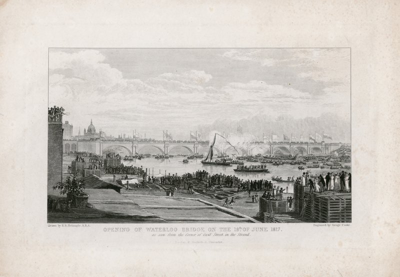 Waterloo Bridge, London, Eröffnung am 18. Juni 1817 von Ramsay Richard Reinagle