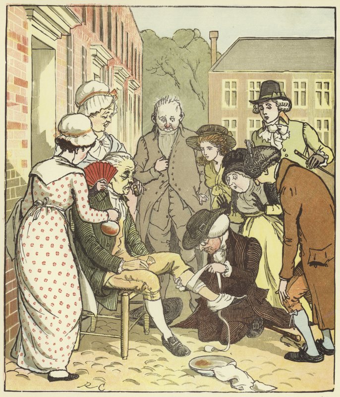 Eine Elegie auf den Tod eines verrückten Hundes von Randolph Caldecott