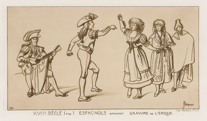 Spanische Tänzer am Ende des 18. Jahrhunderts von Raphael Jacquemin