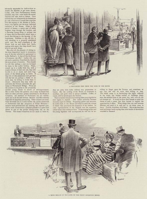 Damenbesucher im Unterhaus von Reginald Thomas Cleaver