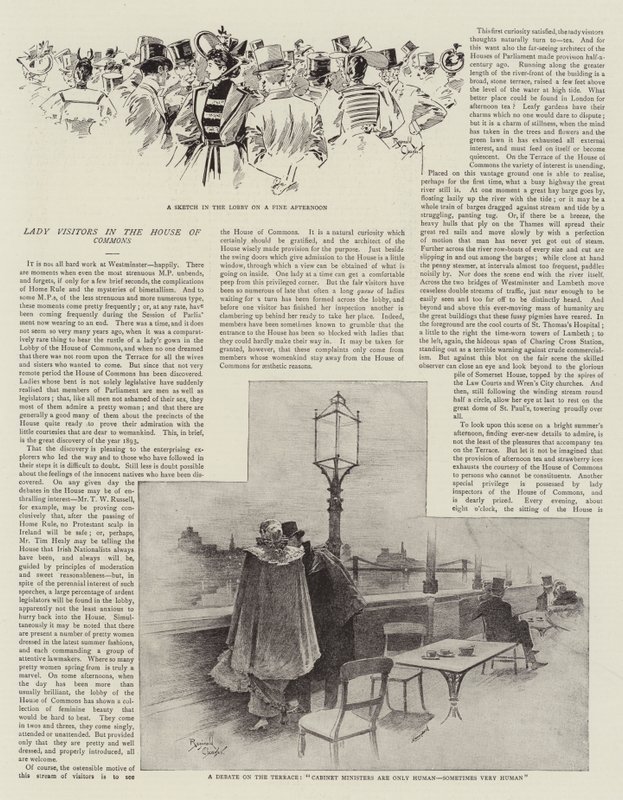 Damenbesucher im House of Commons von Reginald Thomas Cleaver