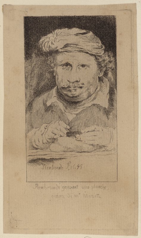 Rembrandt 1645 Selbstporträt in der Sammlung von Mariette von Rembrandt van Rijn