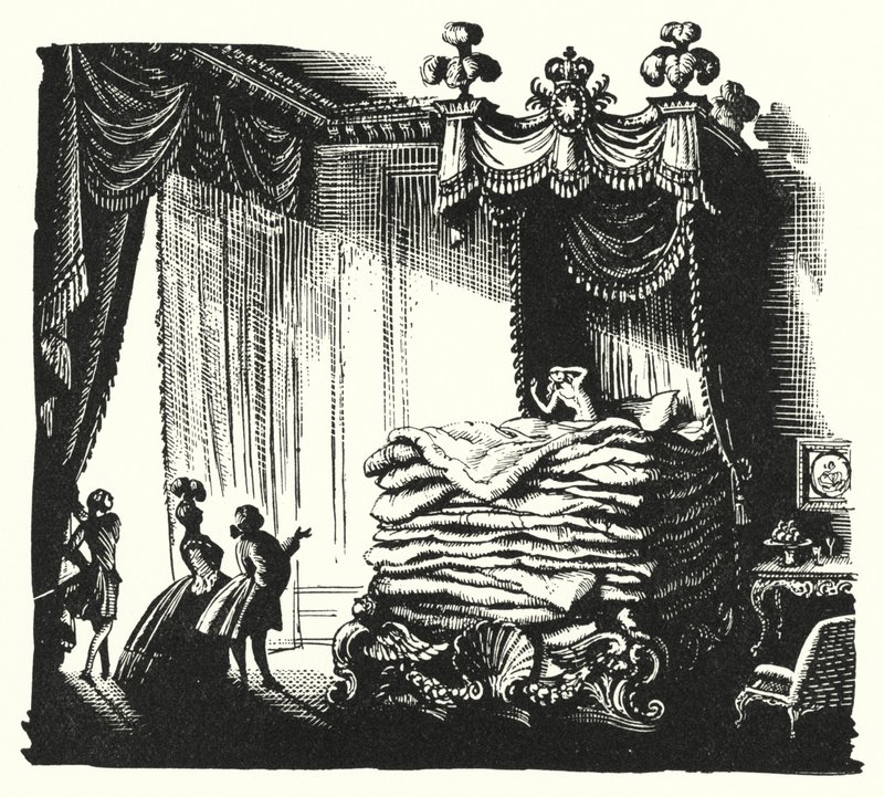 Hans Christian Andersen: Die echte Prinzessin (Lithografie) von Rex (after) Whistler