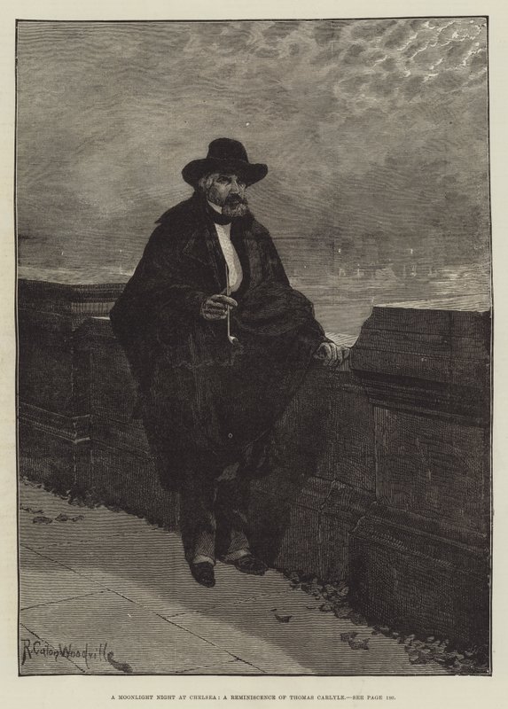 Eine Mondnacht in Chelsea, eine Erinnerung an Thomas Carlyle von Richard Caton Woodville junior