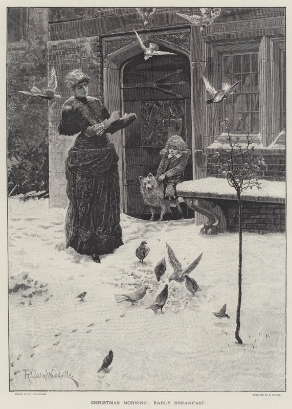Weihnachtsmorgen, frühes Frühstück von Richard Caton Woodville junior