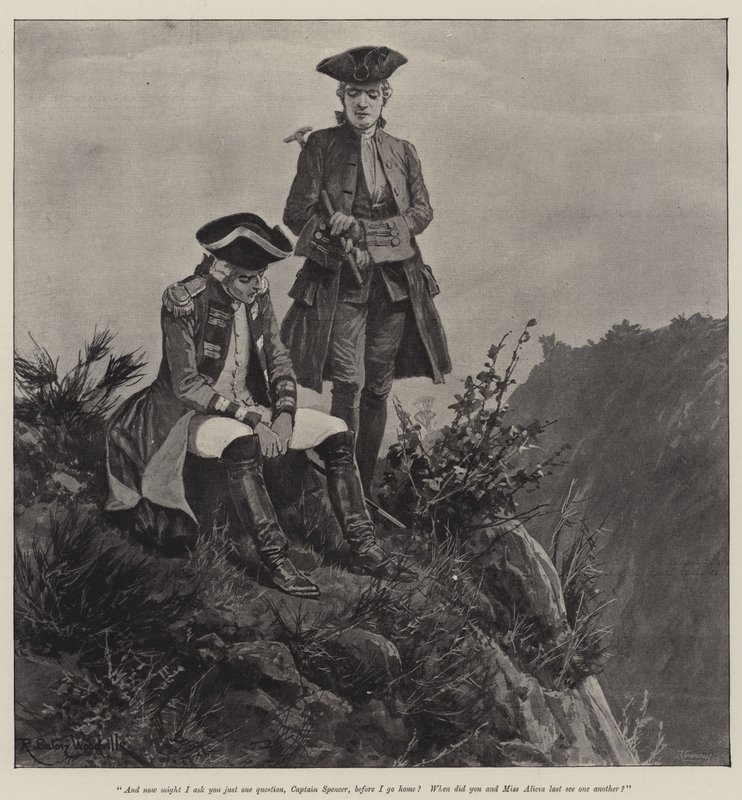 Illustration für A Colonel of The Empire, von Emily Lawless von Richard Caton Woodville junior