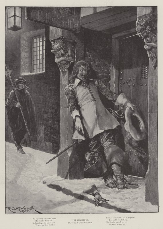 Die Herausforderung von Richard Caton Woodville junior