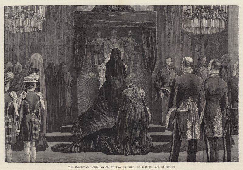 Der Trauerhof der Kaiserin im Schloss in Berlin von Richard Caton Woodville junior