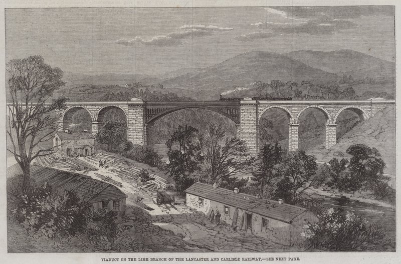 Viadukt auf der Lime Branch der Lancaster und Carlisle Railway von Richard Principal Leitch
