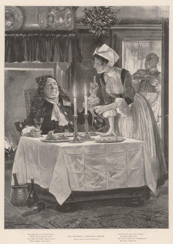 Das Weihnachtsessen seiner Ehren von Richard Caton Woodville junior