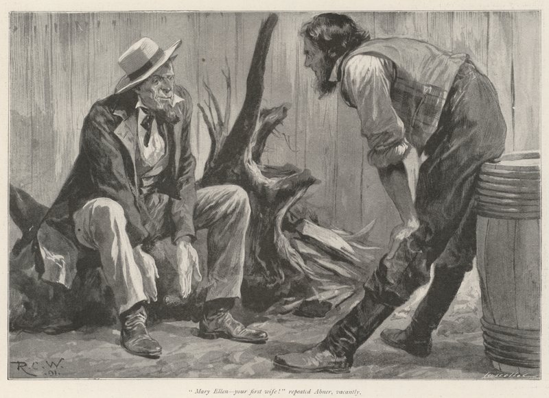 Der Wirt des Big Flume Hotels, von Bret Harte von Richard Caton Woodville junior