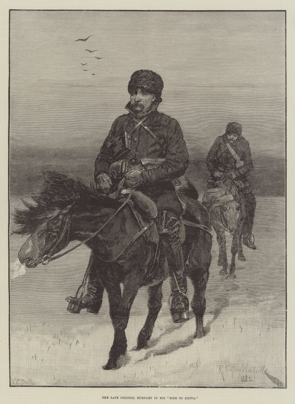 Der verstorbene Colonel Burnaby auf seinem Ritt nach Khiva von Richard Caton Woodville junior