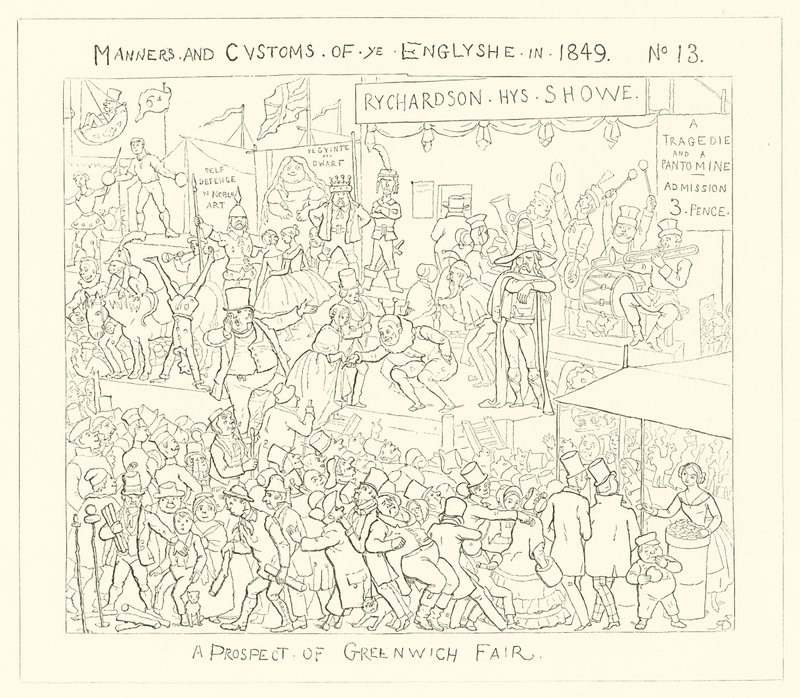 1849, Eine Aussicht auf den Greenwich Jahrmarkt von Richard Doyle