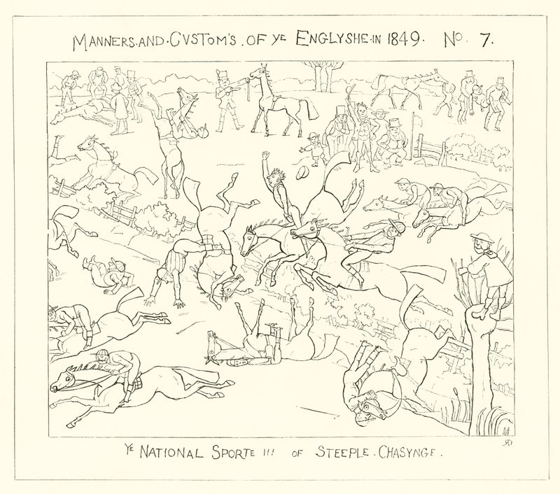 1849, Der Nationalsport des Hindernisrennens von Richard Doyle