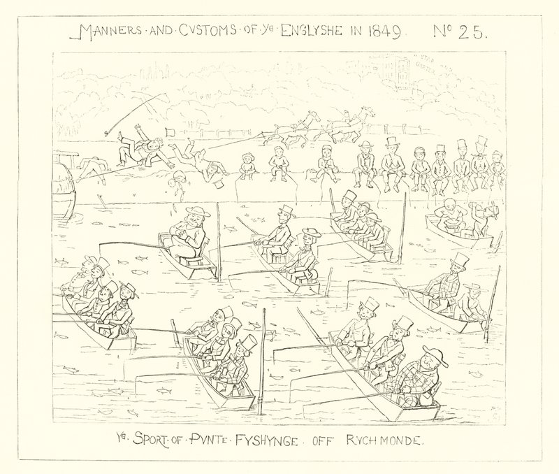1849, Der Sport des Stocherfischens bei Richmond von Richard Doyle