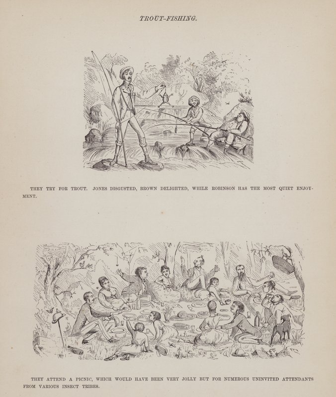 Seite aus The American Tour of Messrs Brown, Jones and Robinson von Richard Doyle