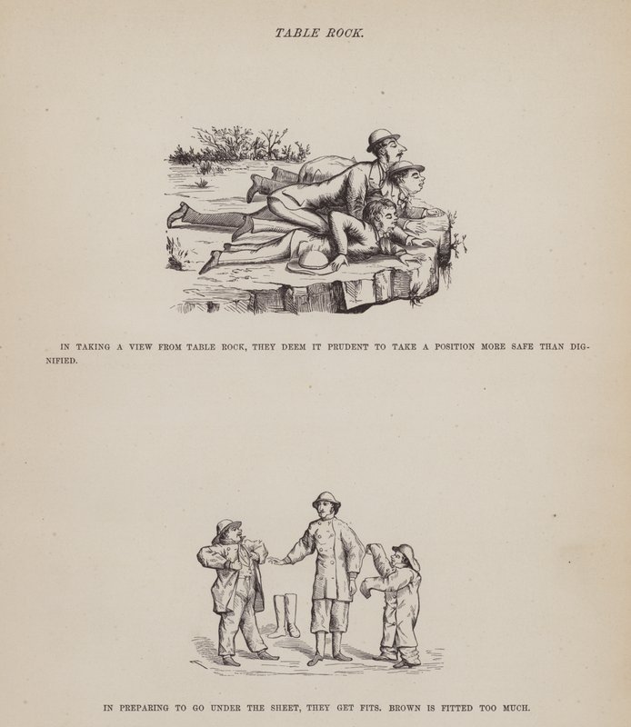 Seite aus The American Tour of Messrs Brown, Jones and Robinson (Stich) von Richard Doyle