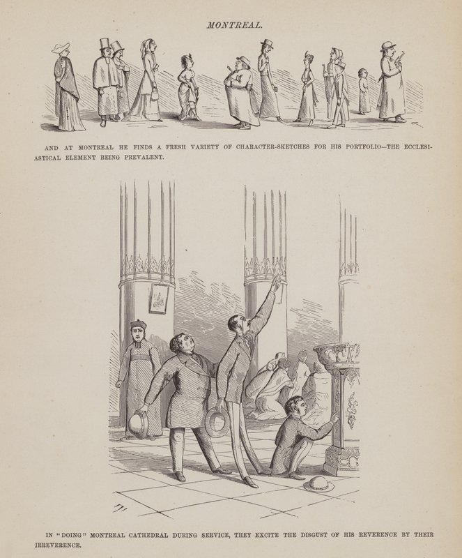 Seite aus Die amerikanische Tour von Herrn Brown, Jones und Robinson von Richard Doyle