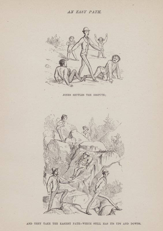 Seite aus Die amerikanische Tour von Herrn Brown, Jones und Robinson von Richard Doyle