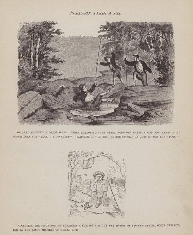 Seite aus Die amerikanische Tour von Herrn Brown, Jones und Robinson von Richard Doyle