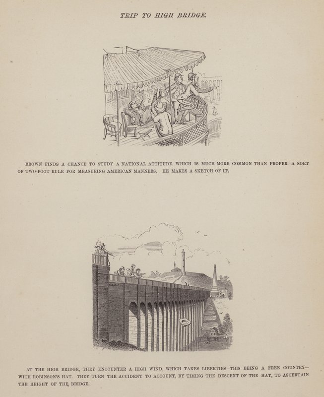 Seite aus Die amerikanische Tour von Herrn Brown, Jones und Robinson von Richard Doyle