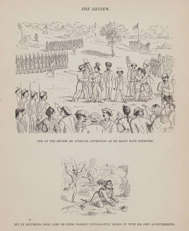Seite aus Die amerikanische Tour von Messrs Brown, Jones und Robinson von Richard Doyle