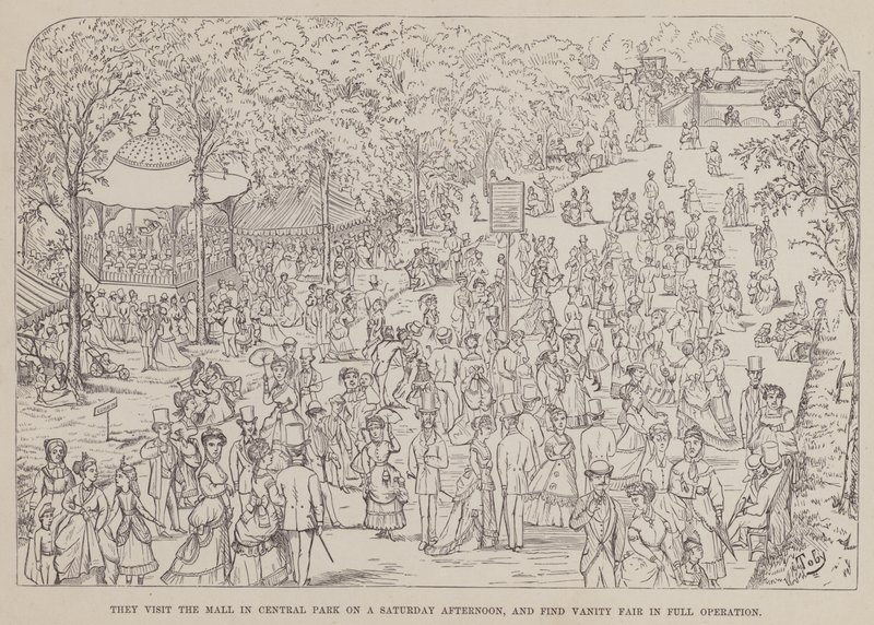 Seite aus Die amerikanische Tour von Messrs Brown, Jones und Robinson von Richard Doyle