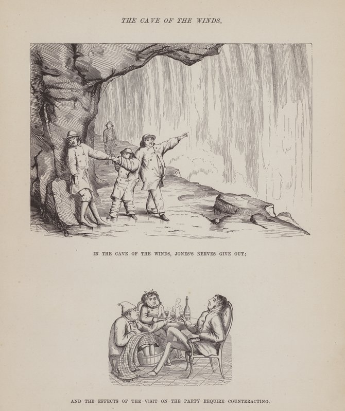 Seite aus Die amerikanische Tour von Herrn Brown, Jones und Robinson (Gravur) von Richard Doyle