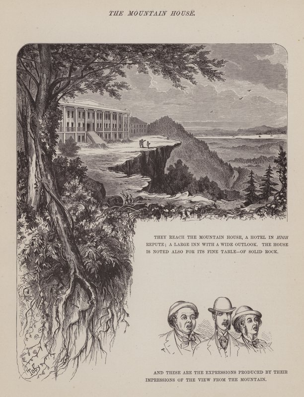Seite aus Die amerikanische Tour von Herrn Brown, Jones und Robinson (Gravur) von Richard Doyle