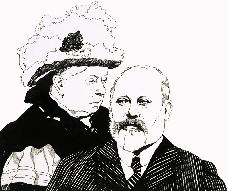 Königin Victoria und der Prinz von Wales, bald König Edward VII. von Richard Hook