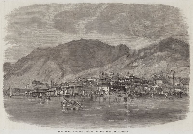 Hongkong, zentraler Teil der Stadt Victoria von Richard Principal Leitch