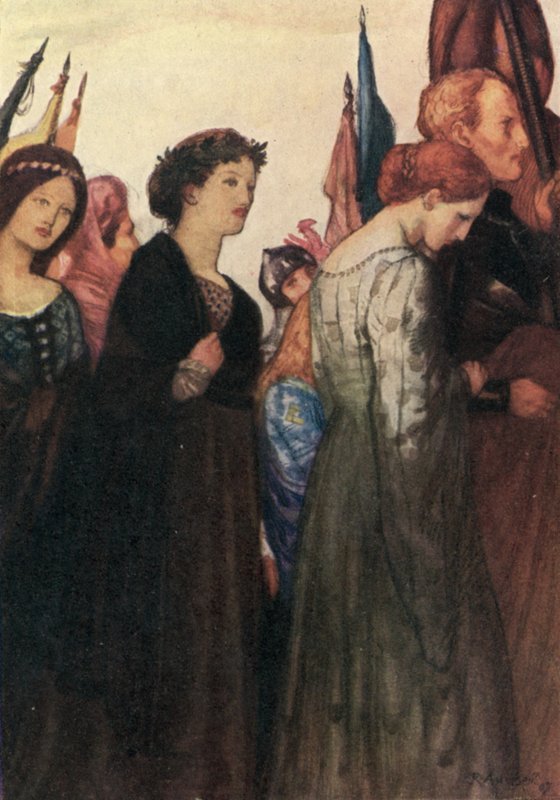 Und Schönheit, die schöne alte Reime macht, zum Lob toter Damen und schöner Ritter von Robert Anning Bell