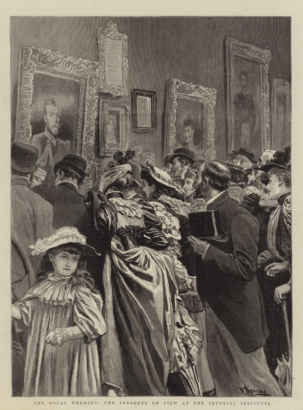 Die königliche Hochzeit, die Geschenke im Imperial Institute von Robert Barnes