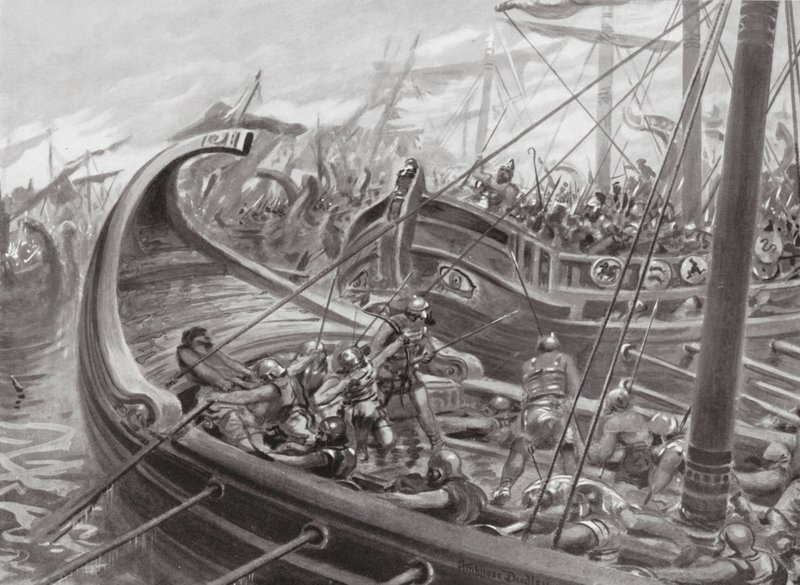 Die phokäische Flotte besiegt die Karthager von Robert Ambrose Dudley
