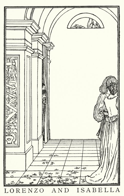 Illustration für Gedichte von John Keats: Isabella oder Der Basilikumtopf von Robert Anning Bell