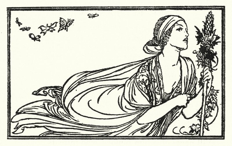 Illustration für Gedichte von John Keats: Schlaf und Poesie von Robert Anning Bell
