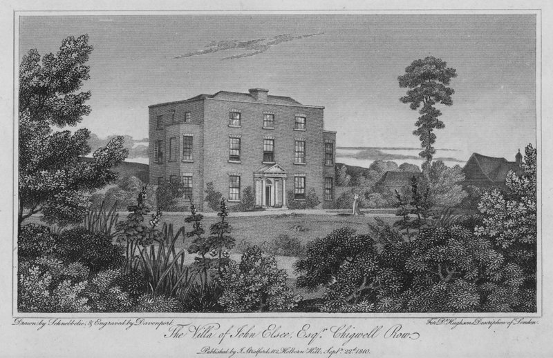Die Villa von John Elsee, Chigwell Row von Robert Blemell (after) Schnebbelie