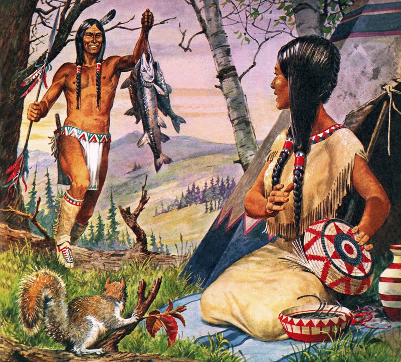 Hiawatha und Minnehaha von Robert Brook