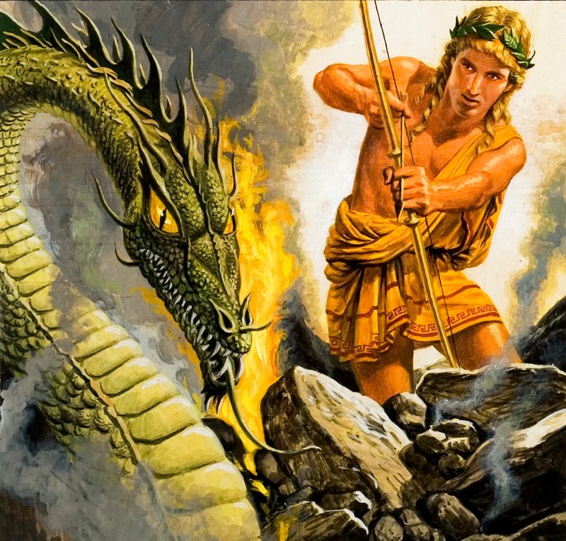 Apollo tötet Python von Roger Payne