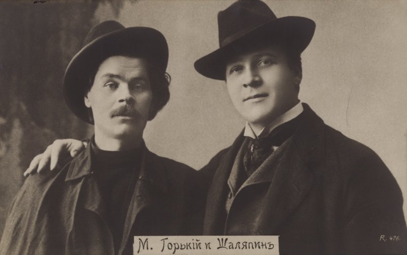 Maxim Gorki und Feodor Schaljapin von Russian Photographer
